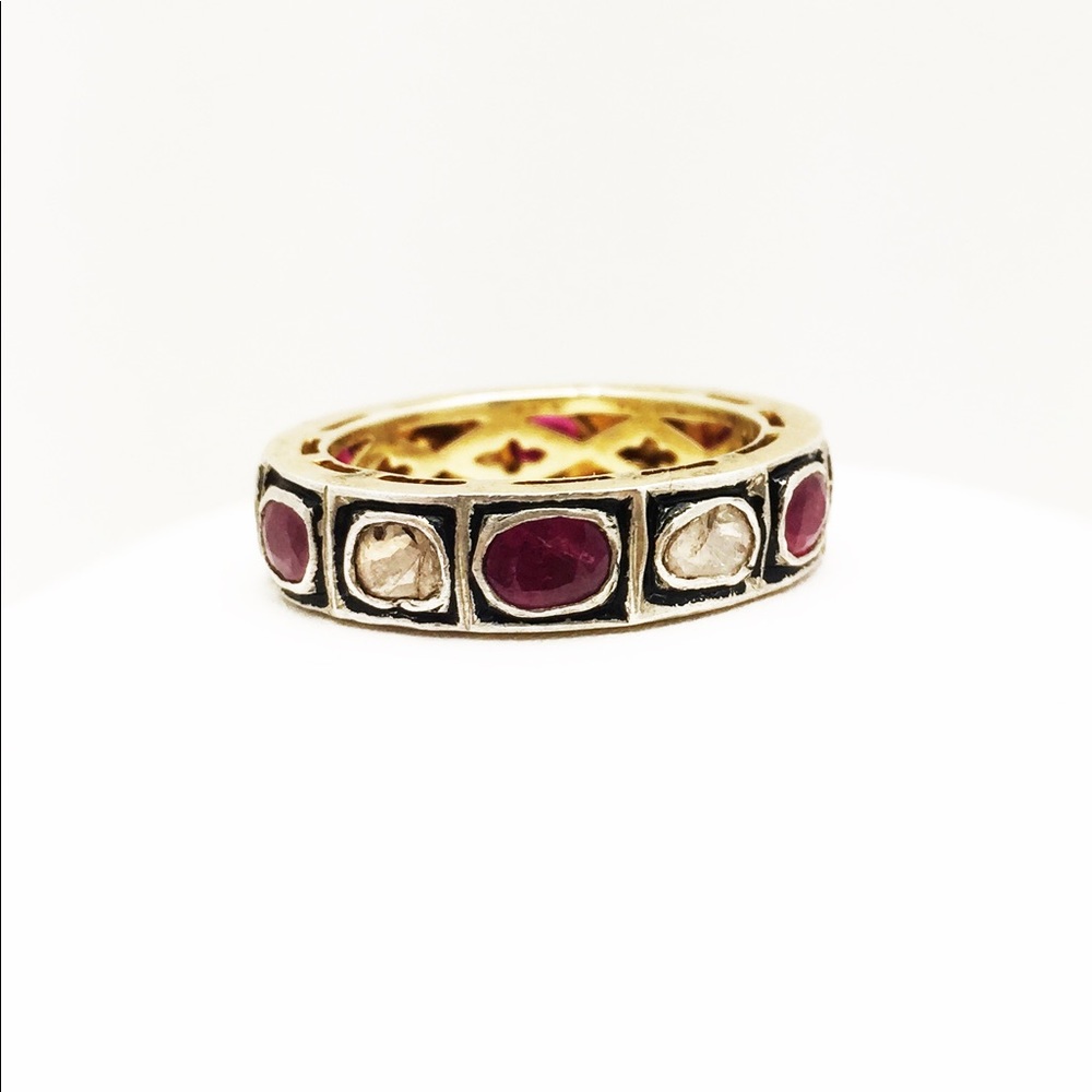Ruby Diamond Band Ring